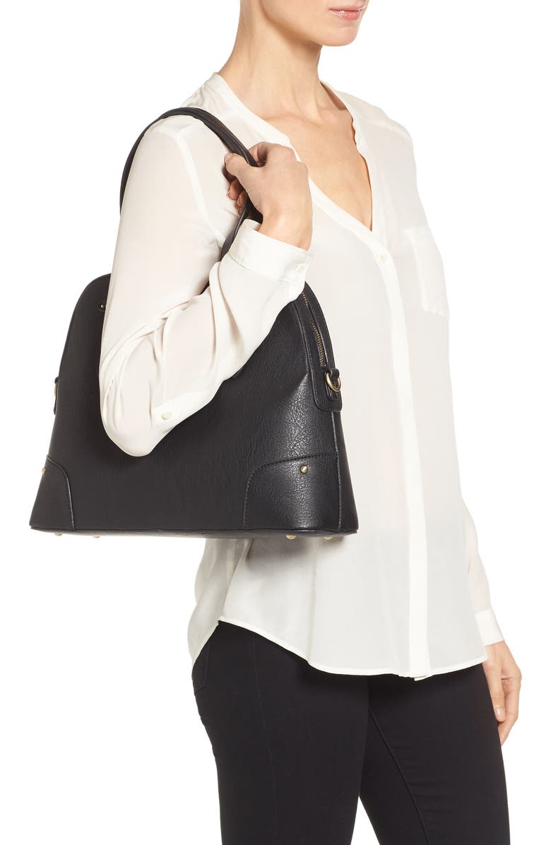 Sole Society Christie Faux Leather Satchel, Alternate, color,