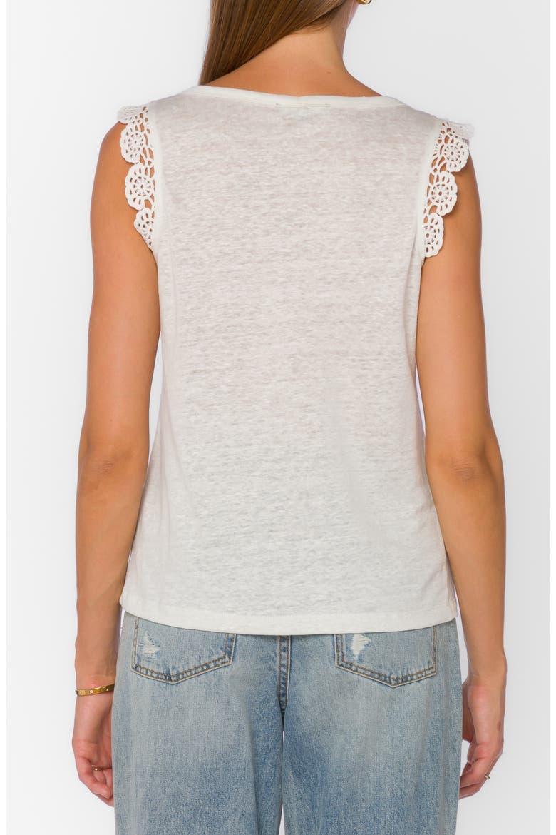 Waverly Scoop Neck Linen Tank, Alternate, color, WHITE