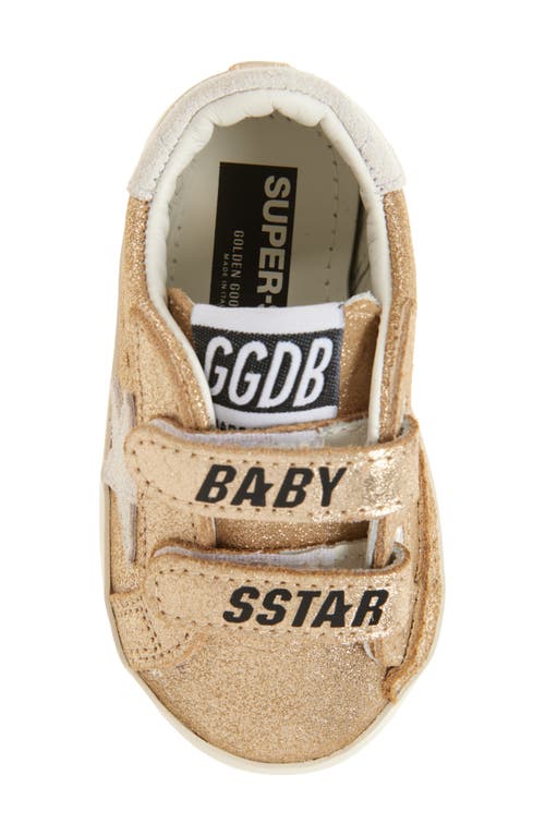 Golden Goose School Laminated Sneaker In Platinum/white