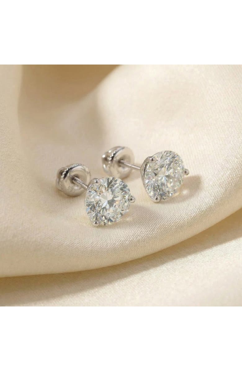Bliss Diamond Certified 4 1/2 Ct Lab Grown Diamond Martini Screw Back Studs 14k Gold, Alternate, color, 