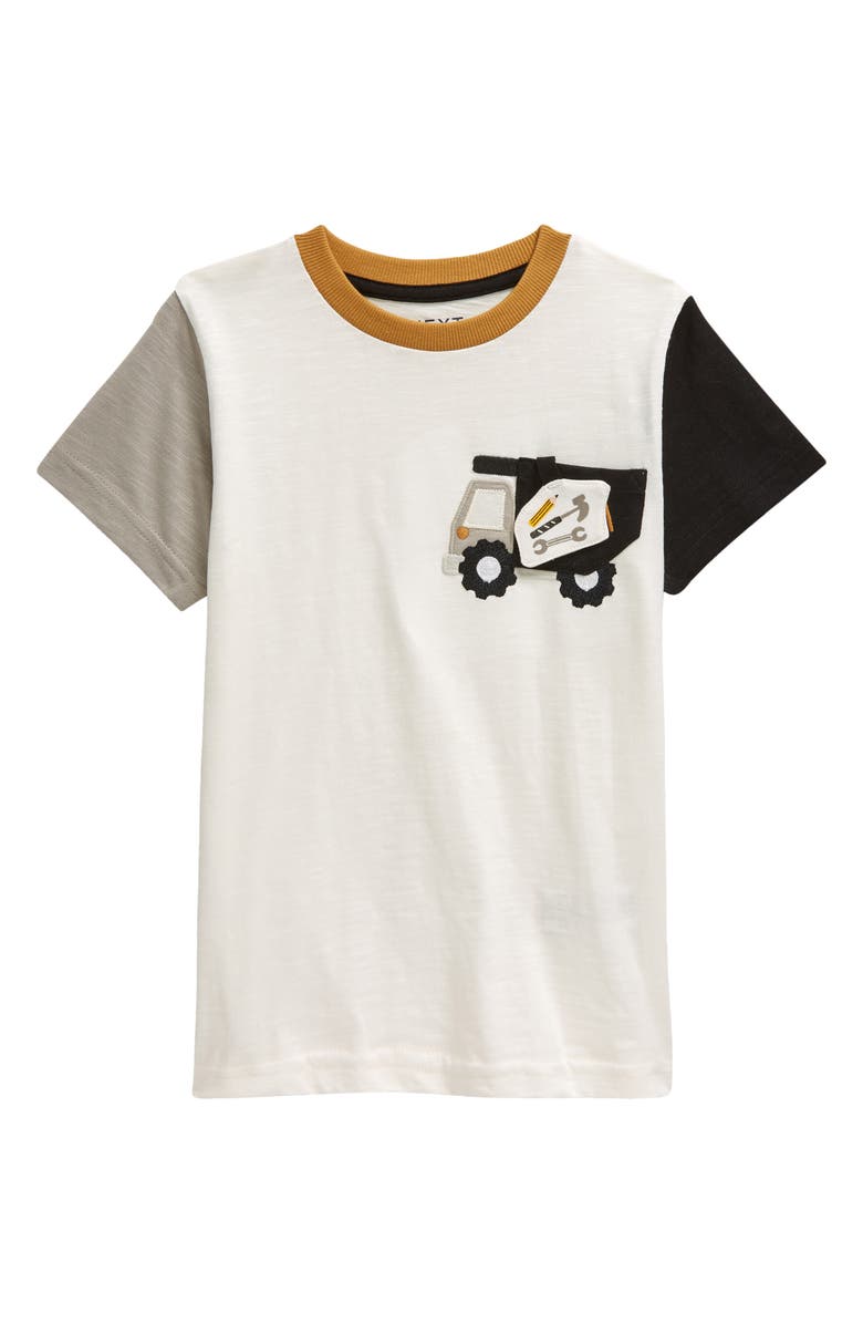 NEXT Kids' Digger Appliqué Pocket T-Shirt, Main, color, 