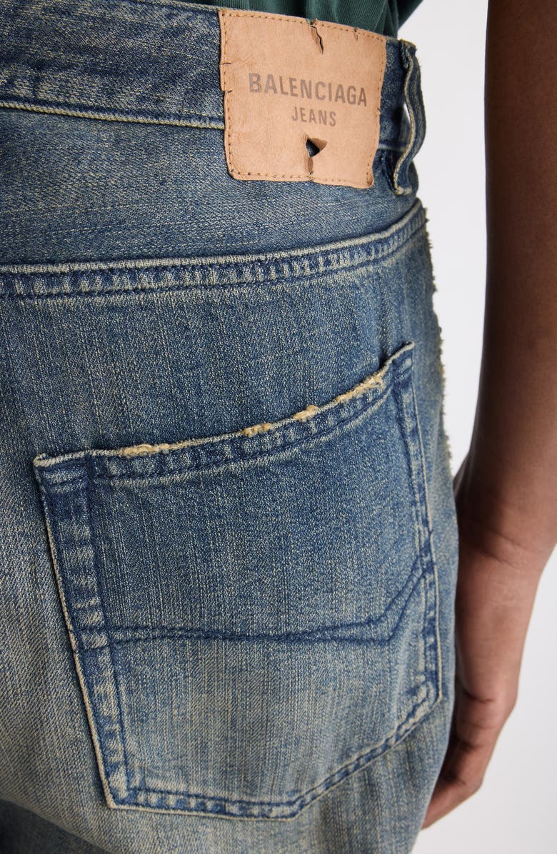 Balenciaga Relaxed Fit Jeans, Alternate, color, Navy/ Green/ Yellow