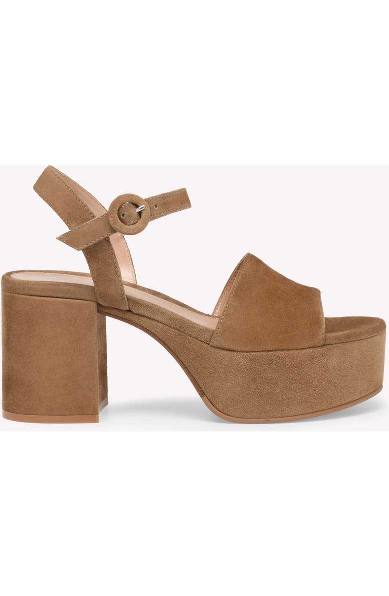 Gianvito Rossi Carol Sandals, Main, color, Brown Suede