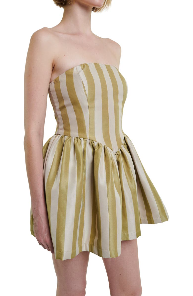 Madeline Marie Roxanne Mini Dress, Alternate, color, Sage Stripe