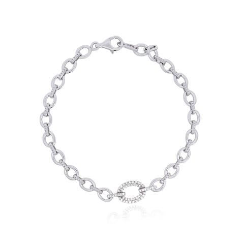 Diamond Round Link Bracelet