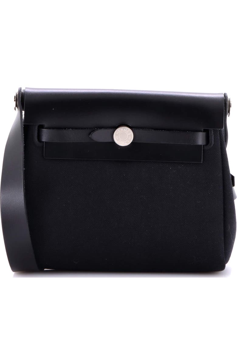 Pre-Owned Hermes Herbag Zip Toile and Leather 20, Main, color, Noir