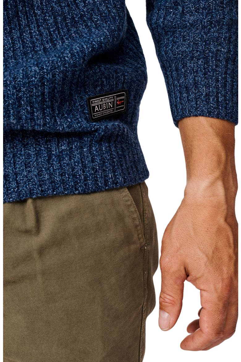 Ray Fisherman Rib Crew Neck Sweater, Alternate, color, Blue Mix