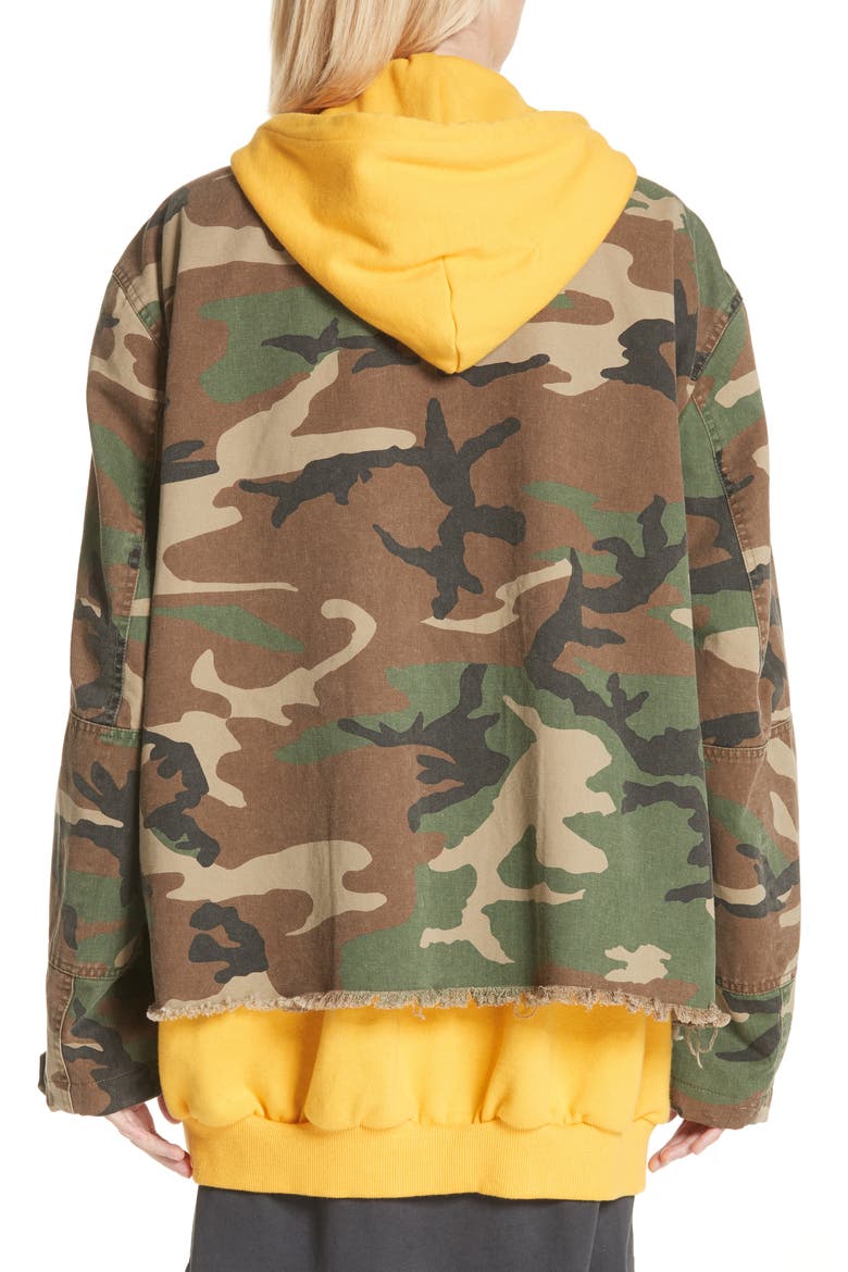 Camo Abu Jacket with Long Hoodie (Nordstrom Exclusive), Alternate, color, CAMO W/ YELLOW COMBO