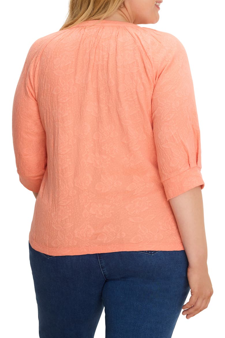 Lace Split Neck Top, Alternate, color, CALYPSO