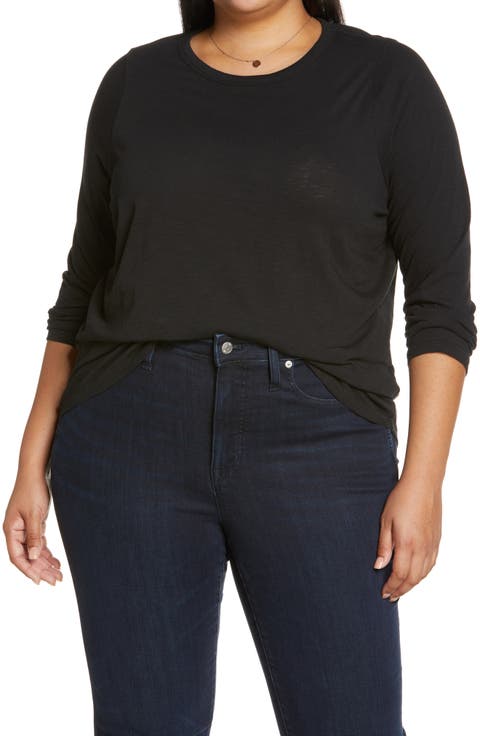 Women's Whisper Cotton Long Sleeve T-Shirt (Plus)