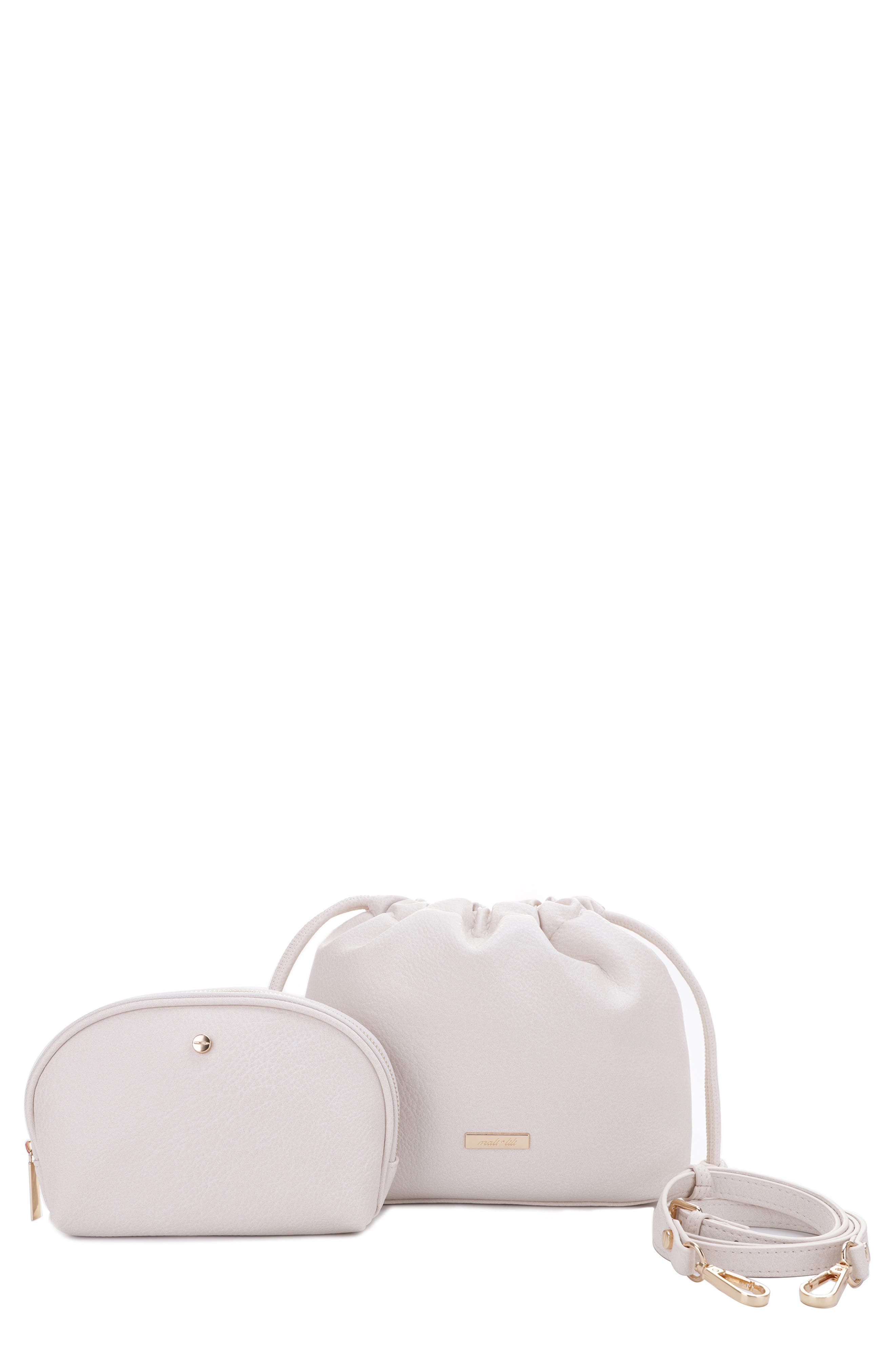Mali + Lili Lola Beauty 2-Piece Bag Set, Main, color, Bone