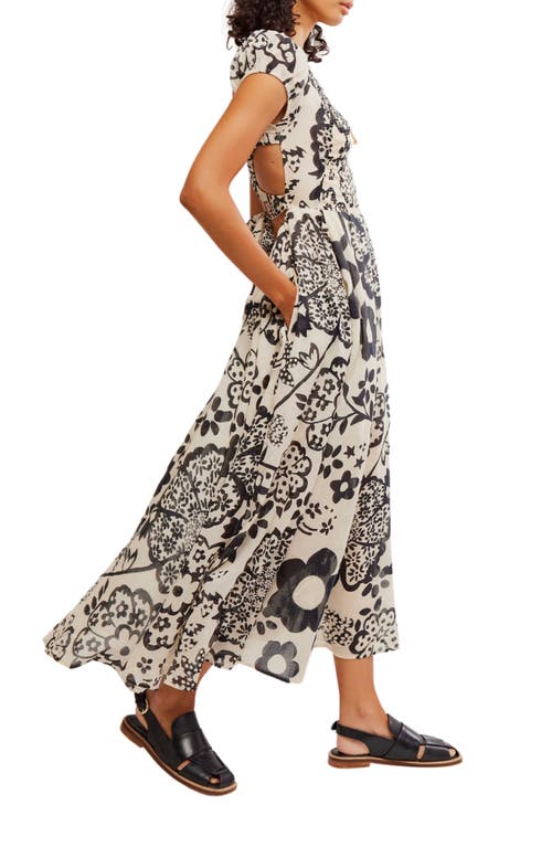 Free People Ultraviolet Maxi Dress In Bright White Combo