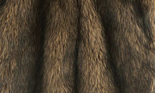 Next Chunky Faux Fur Zip-up Jacket In Brown