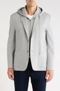 TOM BAINE Solid Stretch Hoodie Blazer