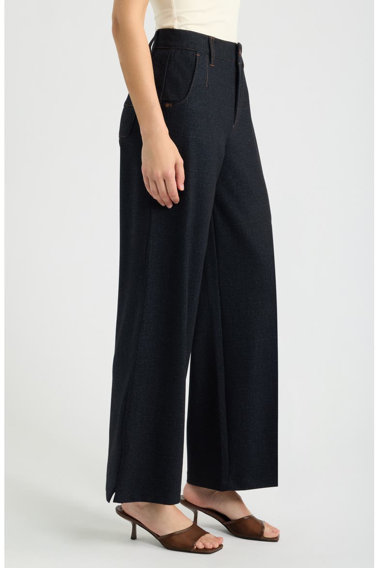 Whitney Skyrise Flat Front Wide Leg Pants, Alternate, color, DARK INDIGO