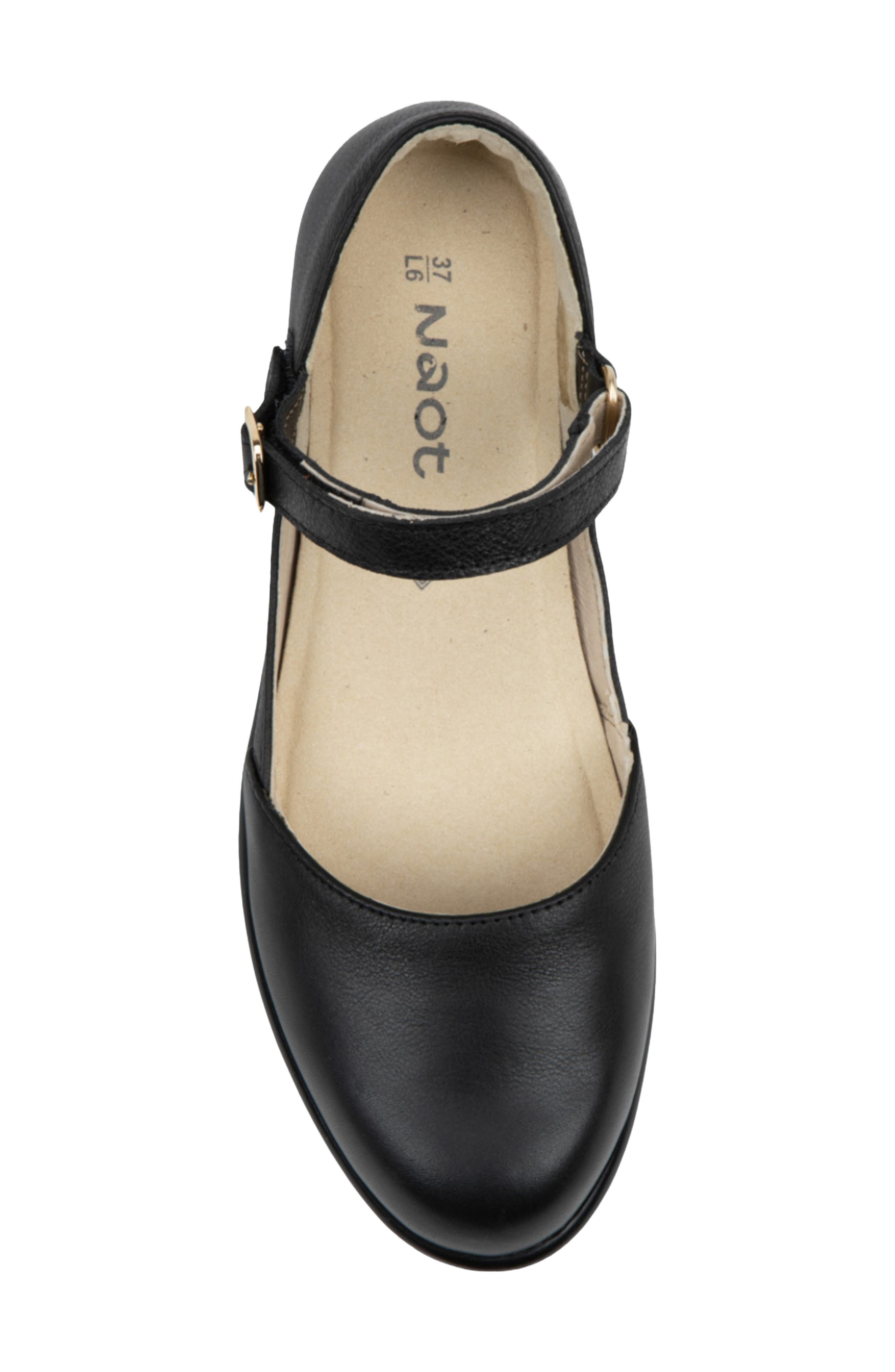 Aniham Ankle Strap Flat, Alternate, color, BLACK LEATHER