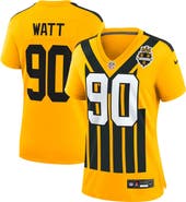 Nike Women's Nike T.J. Watt Gold Pittsburgh Steelers Alternate 1933 Throwback Game Jersey
