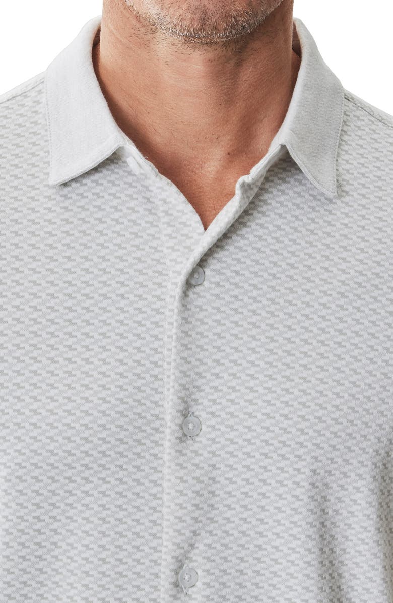 Robert Barakett Booker Short Sleeve Knit Button-Up Shirt, Alternate, color, Shadow Green