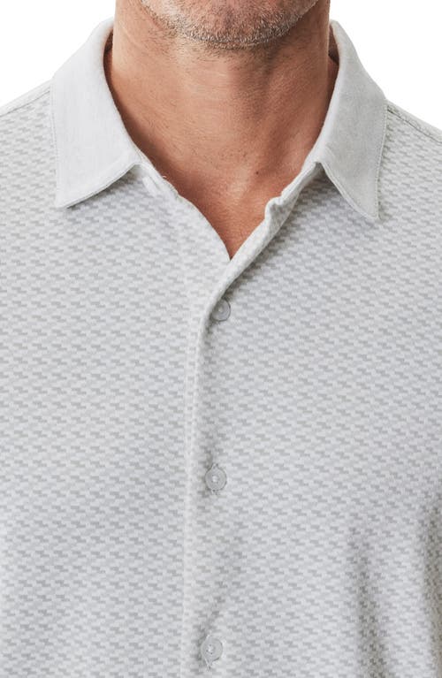 Robert Barakett Booker Short Sleeve Knit Button-up Shirt In Shadow Green
