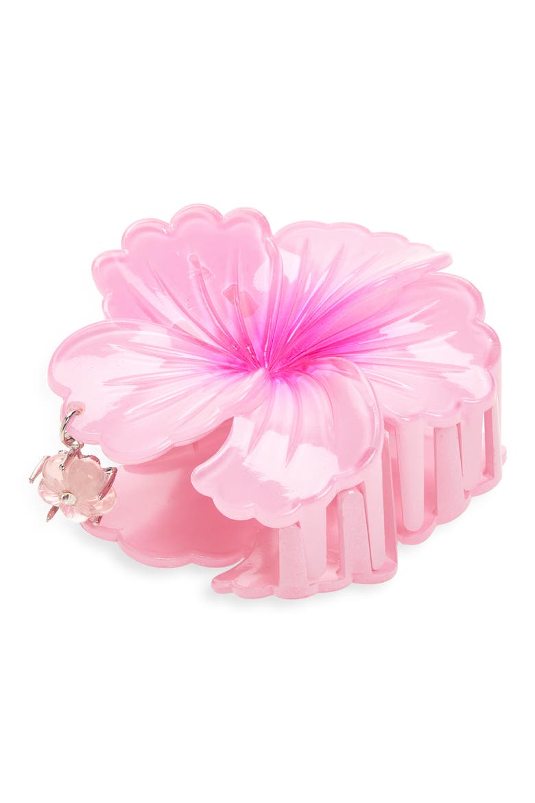 Floral Claw Clip, Main, color, PINK