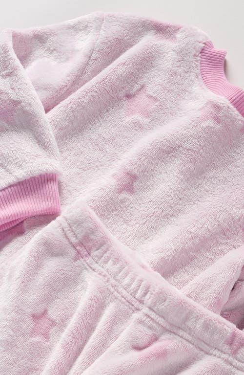 Nordstrom Kids' Embossed Fleece Sweatshirt & Sweatpants Set In Pink