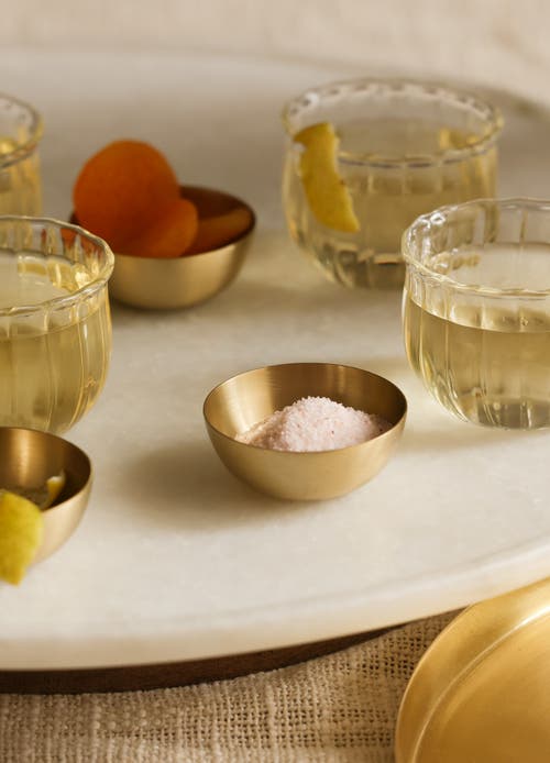 Fleck Heirloom Brass Dip Bowl In Gold