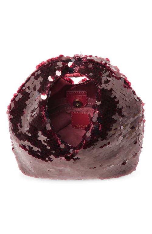 Dolce Vita Dahlia Sequin Shoulder Bag In Burgundy