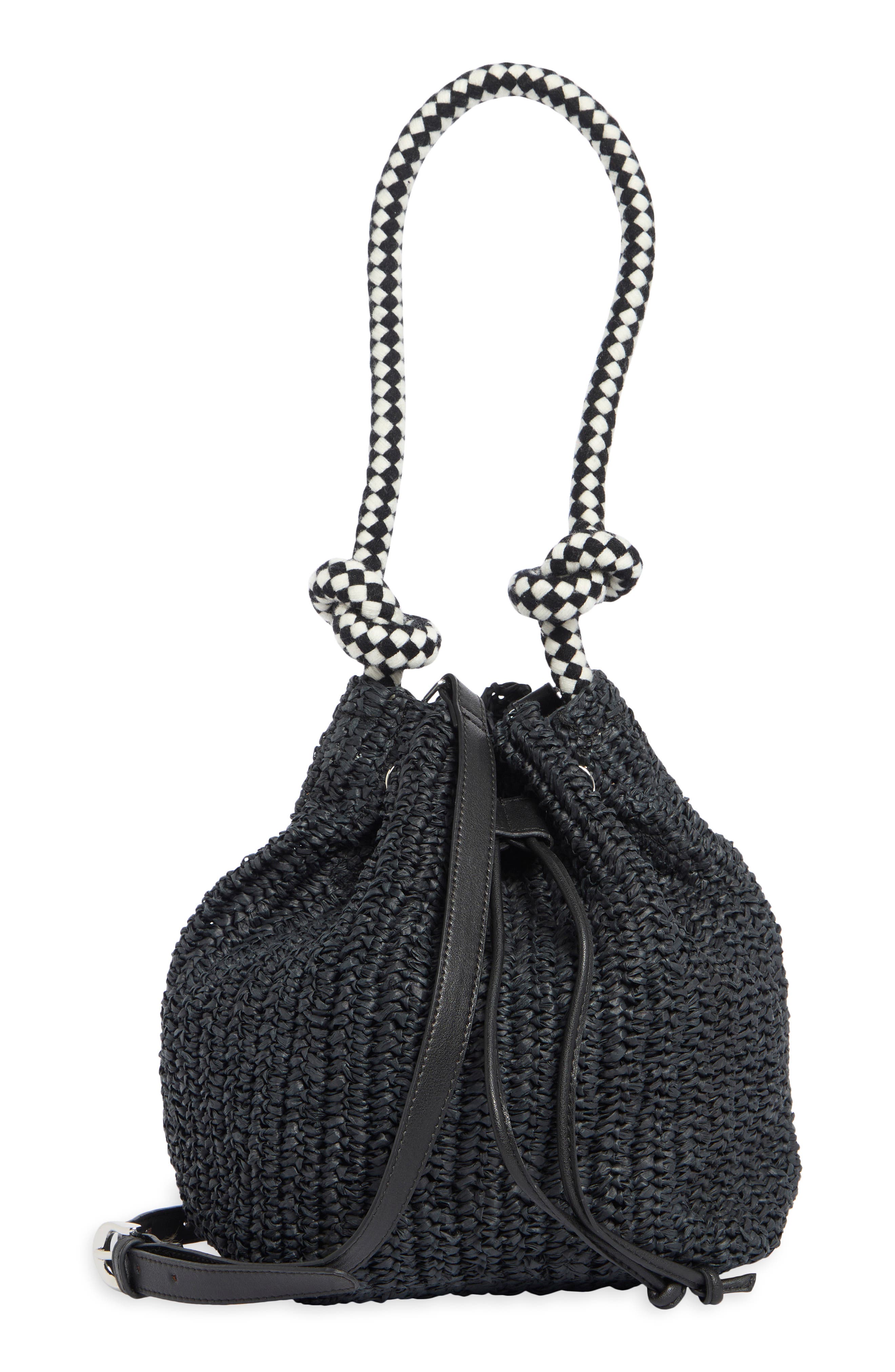 Collection XIIX Drawstring Bucket Bag, Main, color, Black