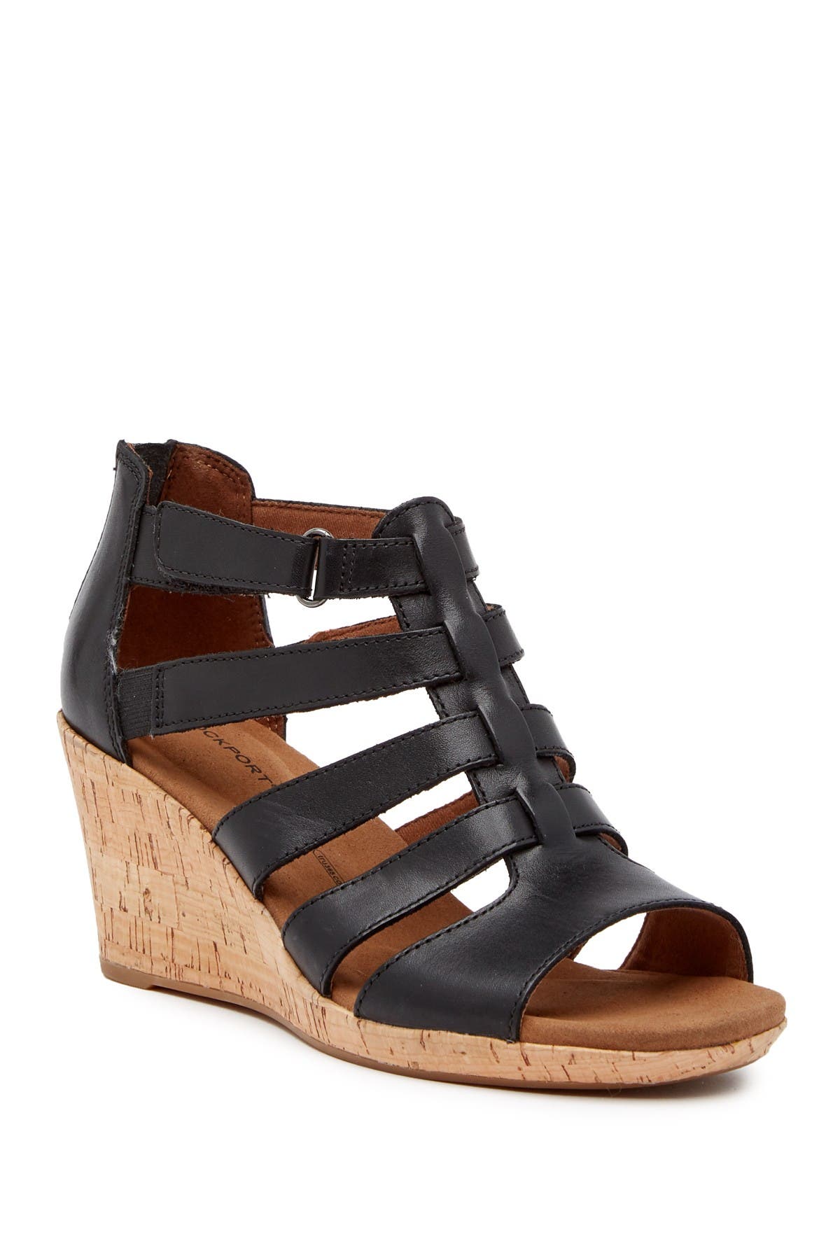 Rockport Briah Cage Wedge Sandal - Wide Width Available, Main, color, 