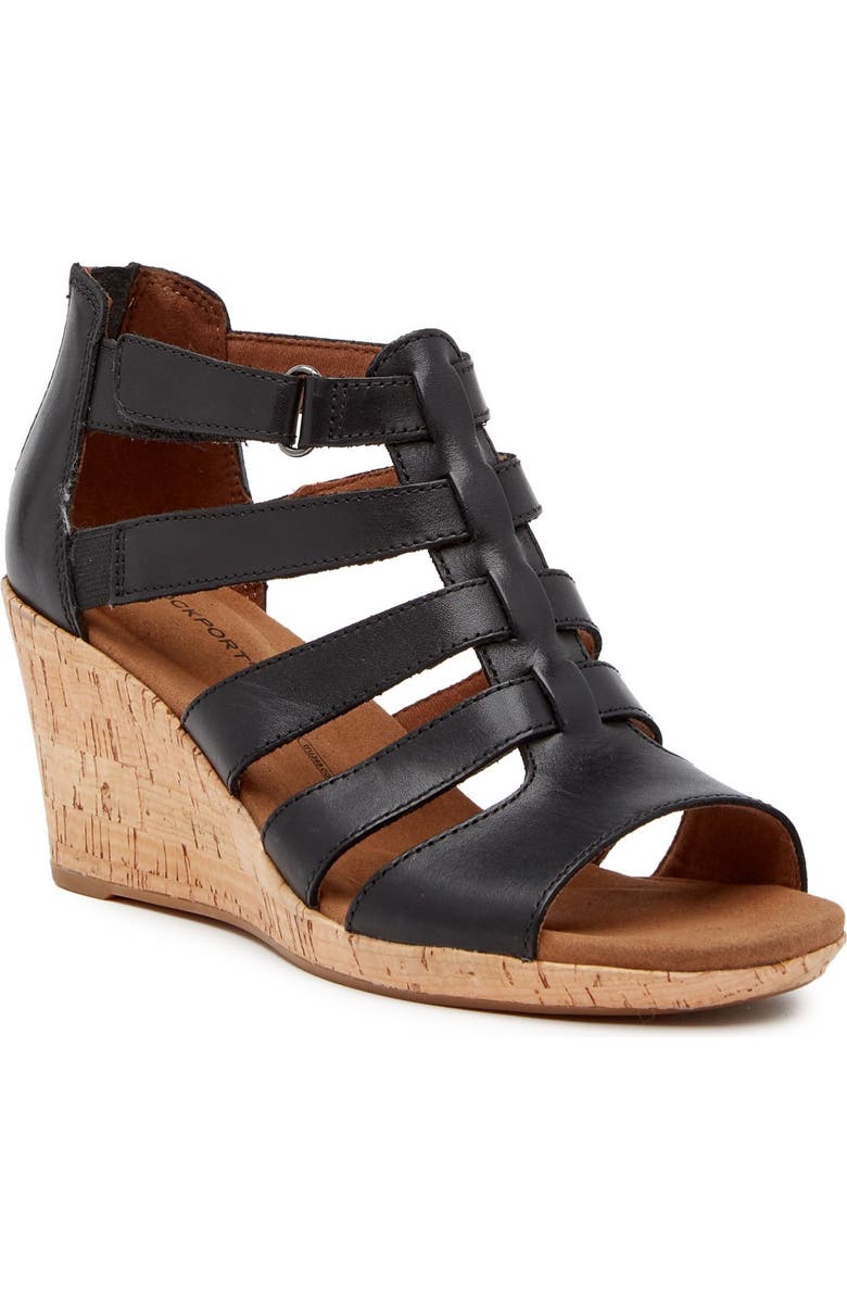 Rockport Briah Cage Wedge Sandal - Wide Width Available, Main, color,