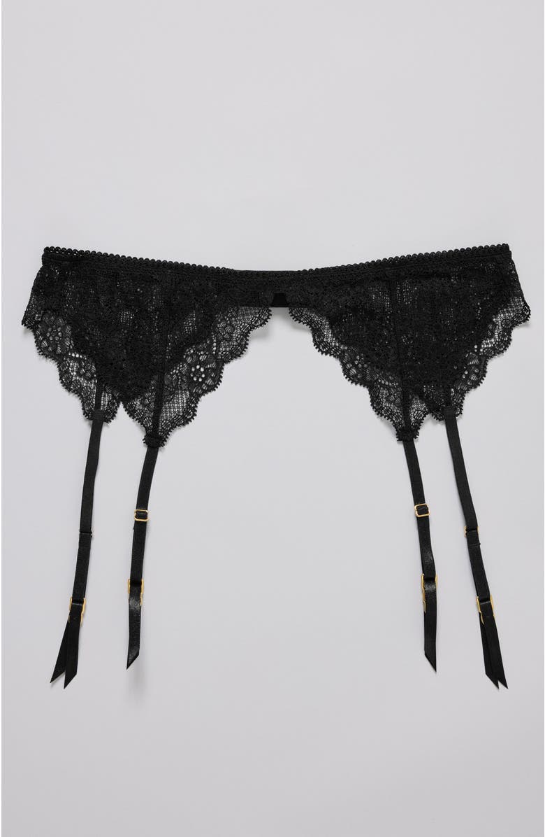 Pepper Lace Garter, Alternate, color, Black