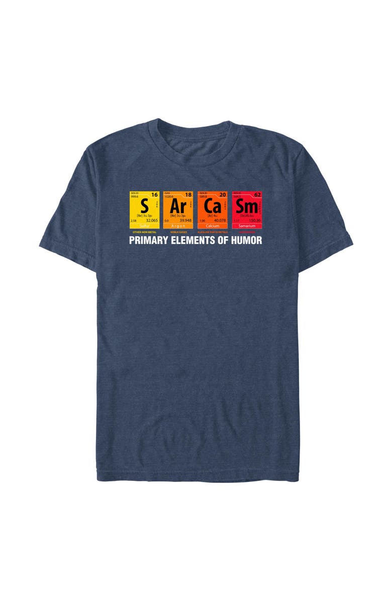 Lost Gods Men's Lost Gods The Elements Of Humor  Graphic T-Shirt, Main, color, Navy Blue Heather