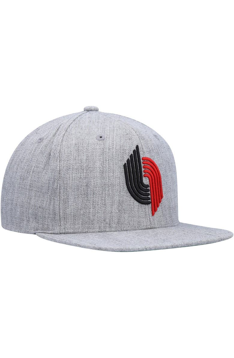 Mitchell & Ness Men's Mitchell & Ness Heather Gray Portland Trail Blazers Hardwood Classics 2.0 Snapback Hat, Alternate, color, Heather Gray