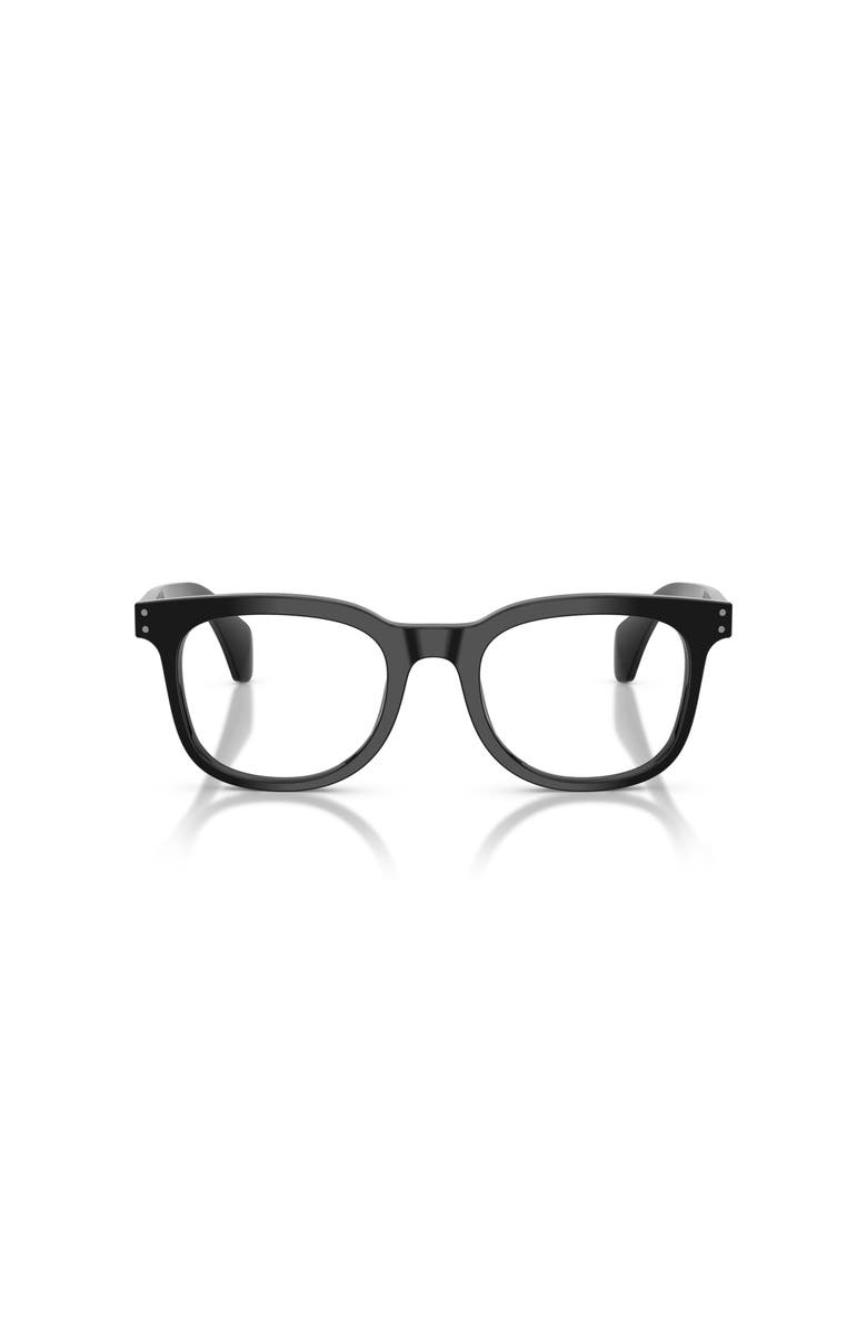 Moncler 48mm Phantos optical glasses, Alternate, color, Black