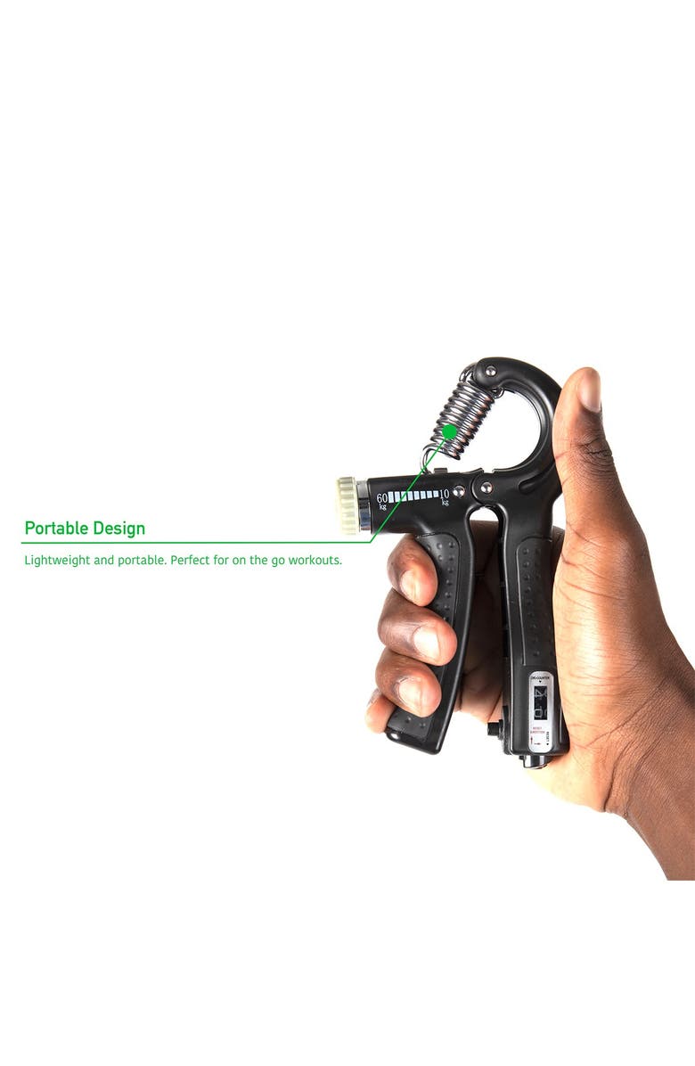 MIND READER Adjustable 22-132 lbs Hand Grip Strengthener with Counter, Alternate, color, 