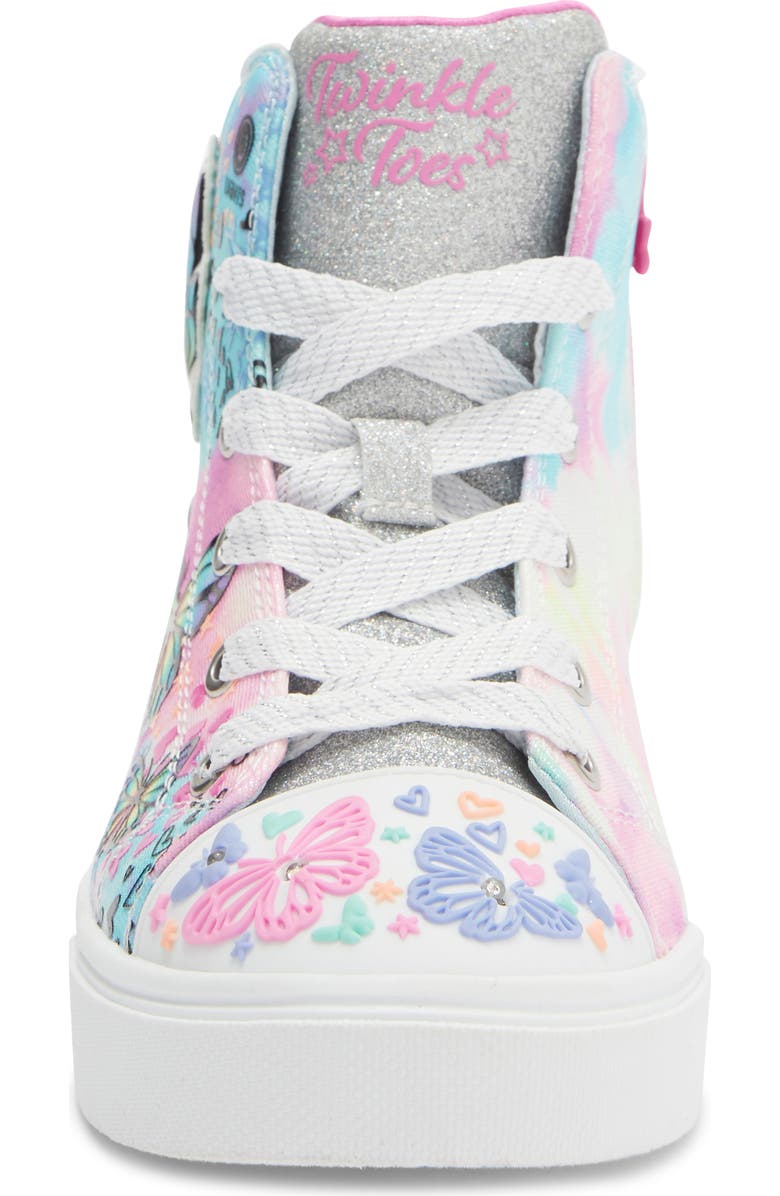 SKECHERS Kids' Twinkle Sparks Light-Up Sneaker, Alternate, color, Blue/ Pink Multi