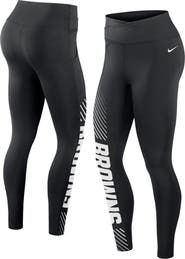 Nike Women's Nike Black Cleveland Browns Yard Line Crossover Leggings