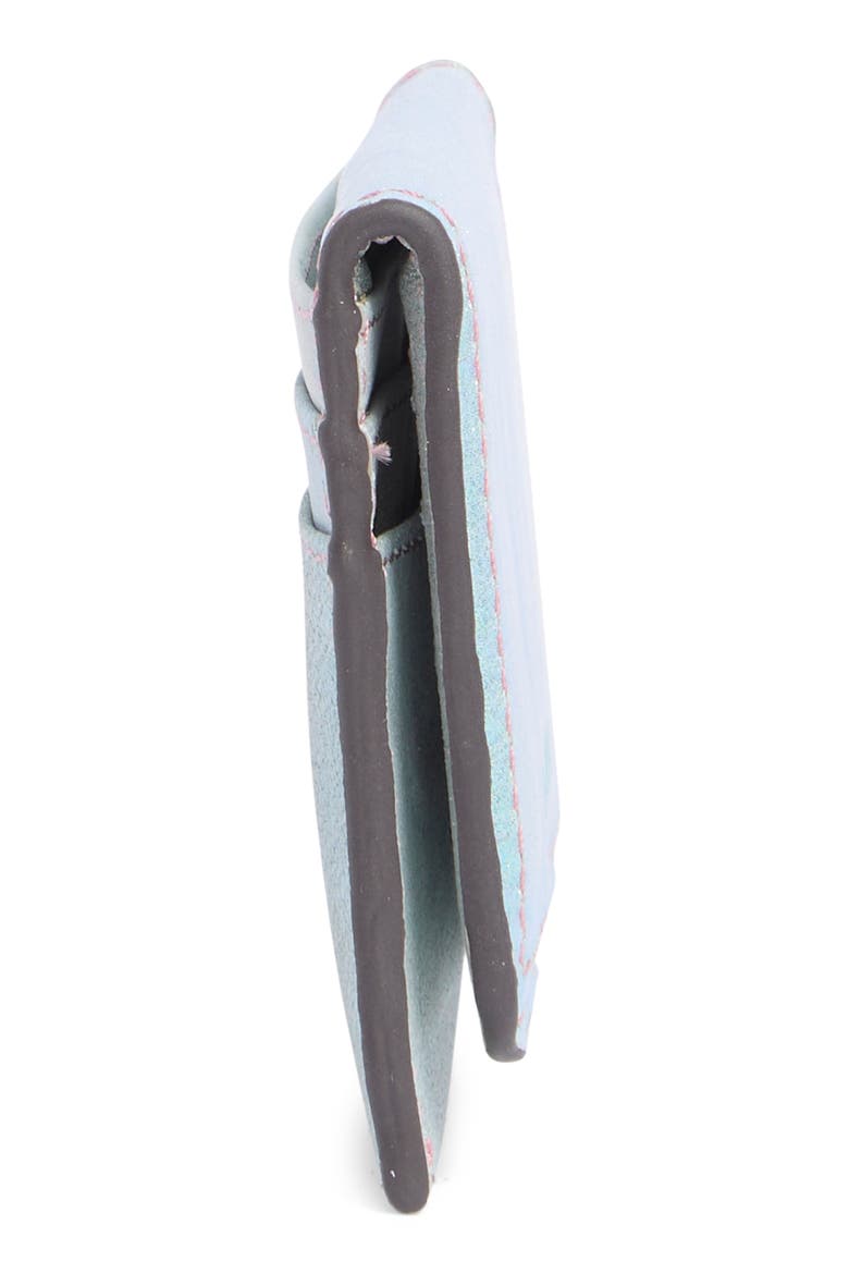 Cleo Card Case, Alternate, color, MIRROR BLUE IRIDESCENT