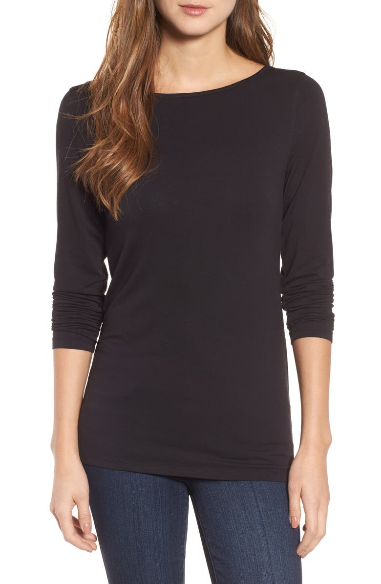 Halogen<sup>®</sup> Reversible V-Neck Tee, Main, color,