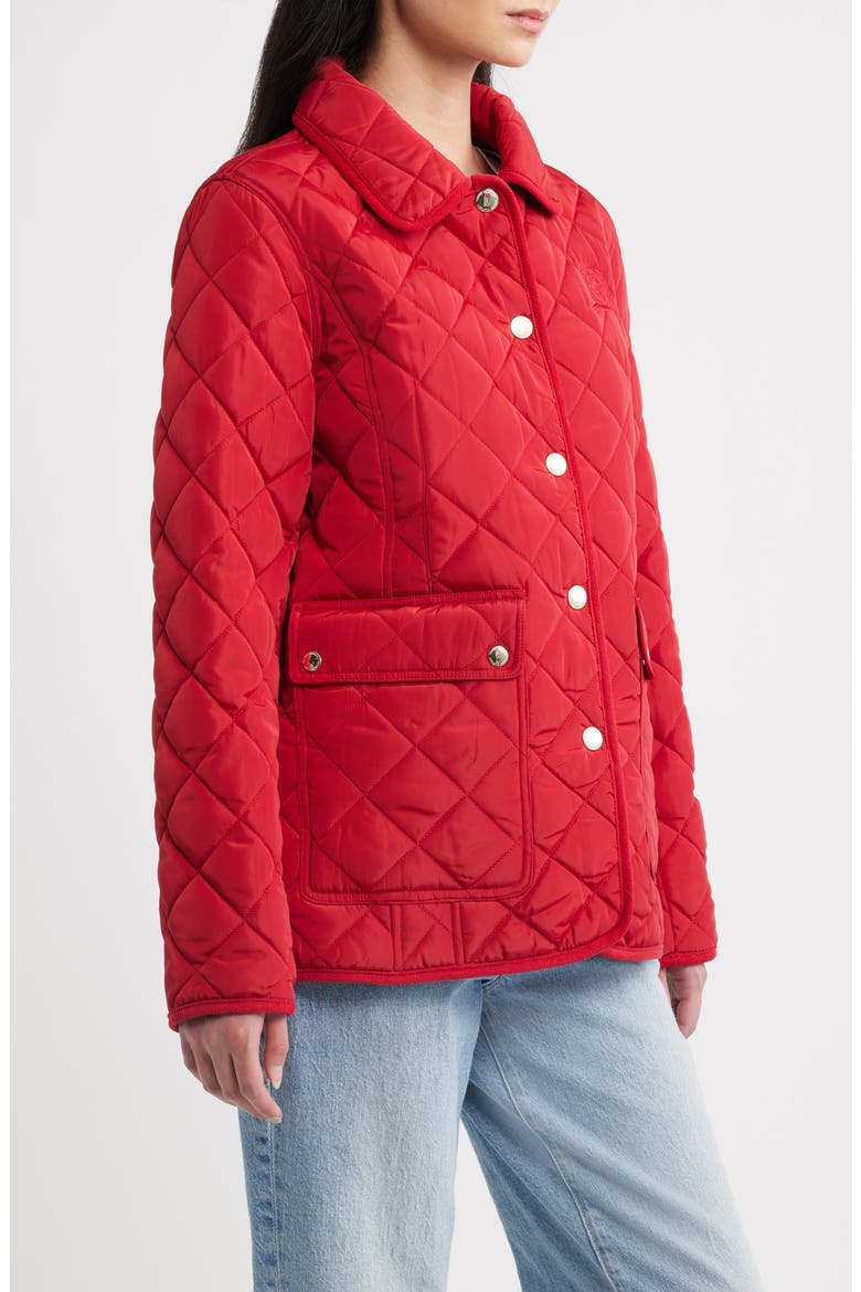 Diamond Quilted Snap Front Jacket, Alternate, color, CRIMSON
