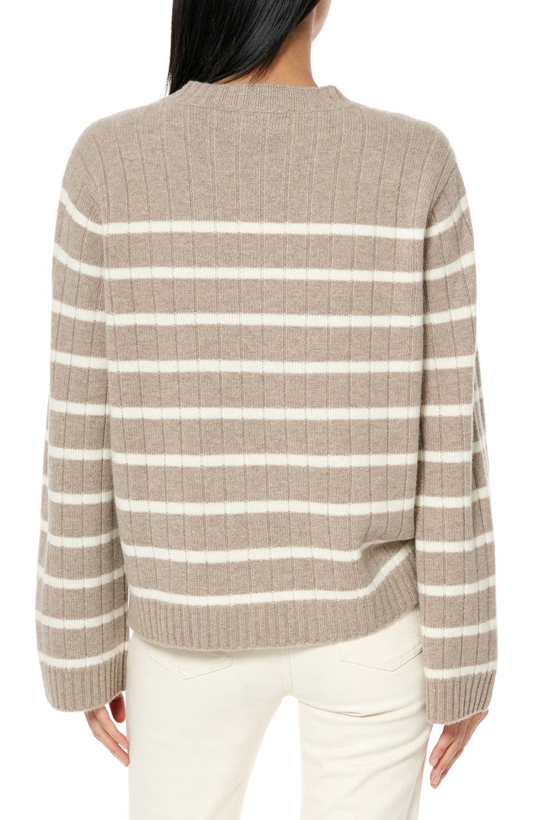 La Ligne Stripe Wool & Cashmere Crewneck Sweater, Alternate, color,