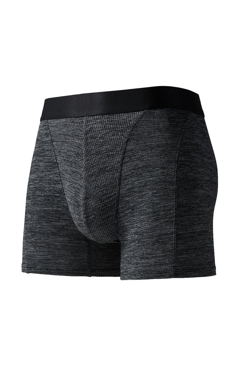 Fabletics Men's The Blueprint Boxer Brief, Alternate, color, Black Heather