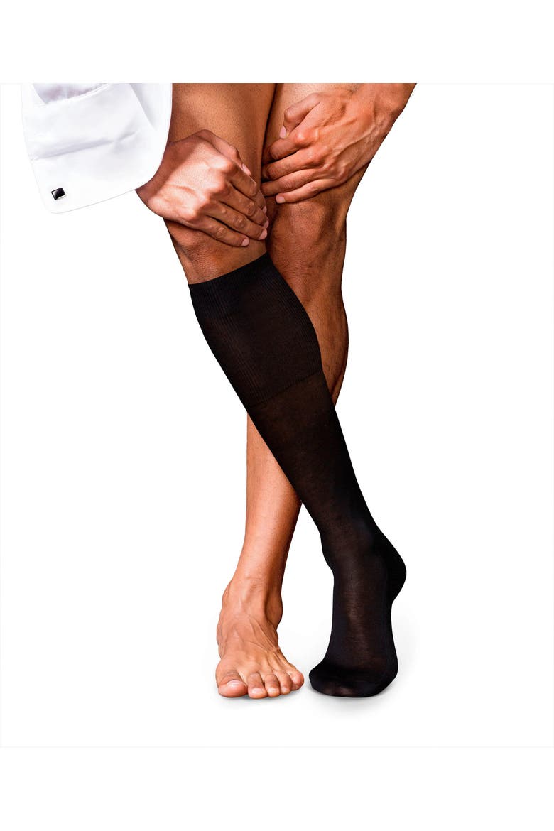 No. 9 Egyptian Cotton Luxury Dress Socks, Main, color, Black