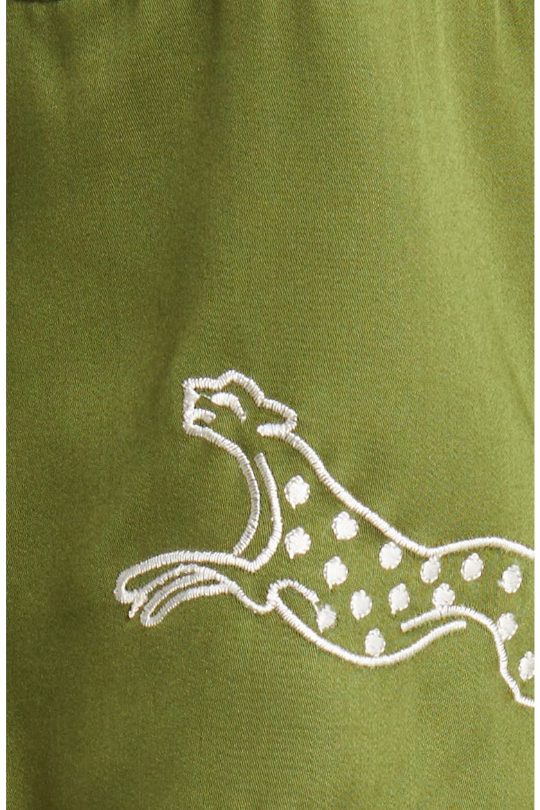 Embroidered Lounge Set, Alternate, color, GREEN