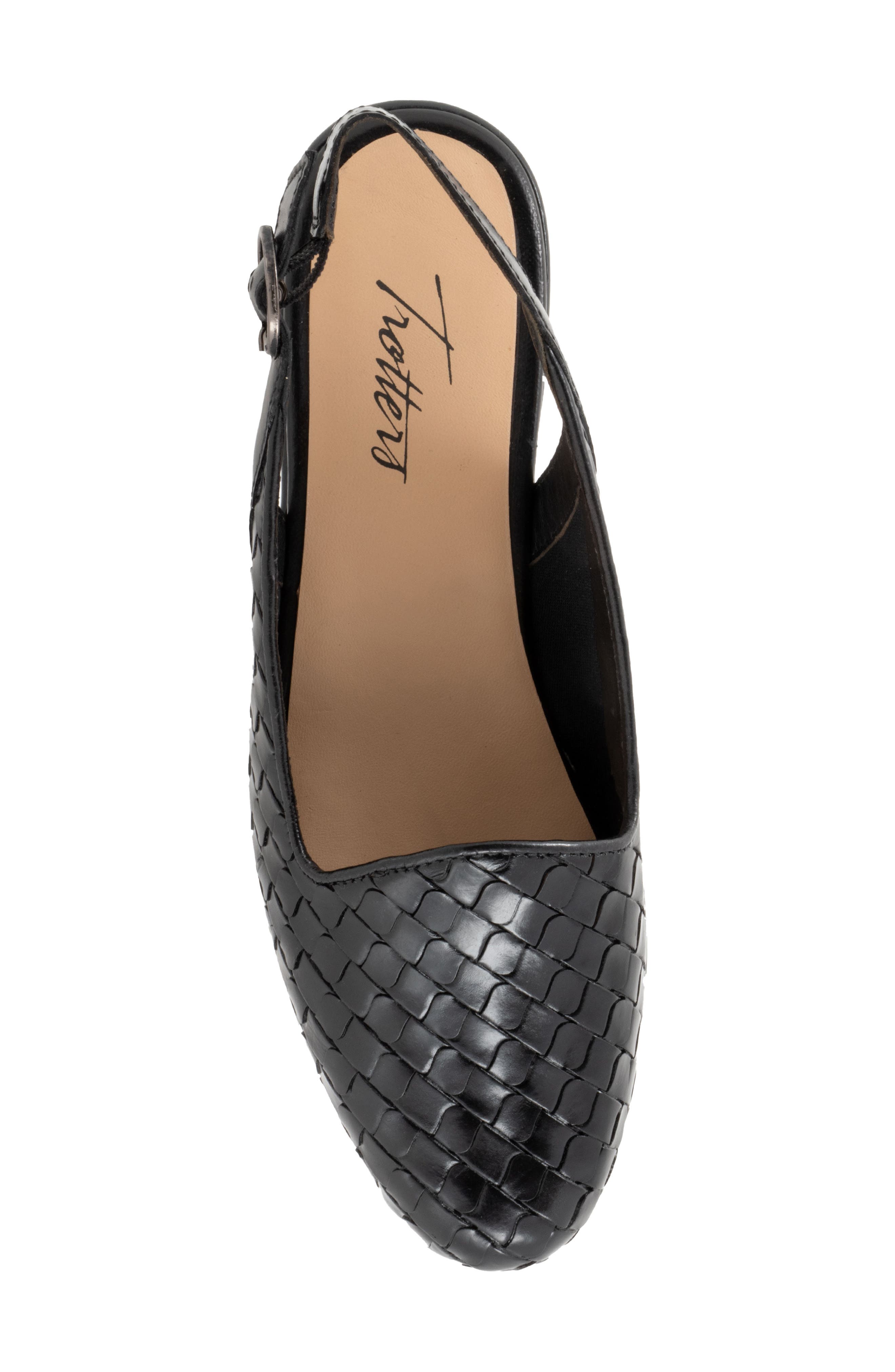 Trotters Lea Slingback Flat, Alternate, color, Black