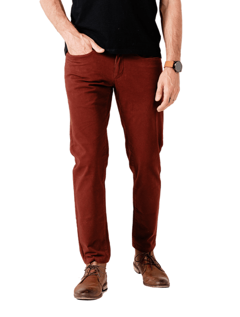 Slim Burgundy Chino Pants