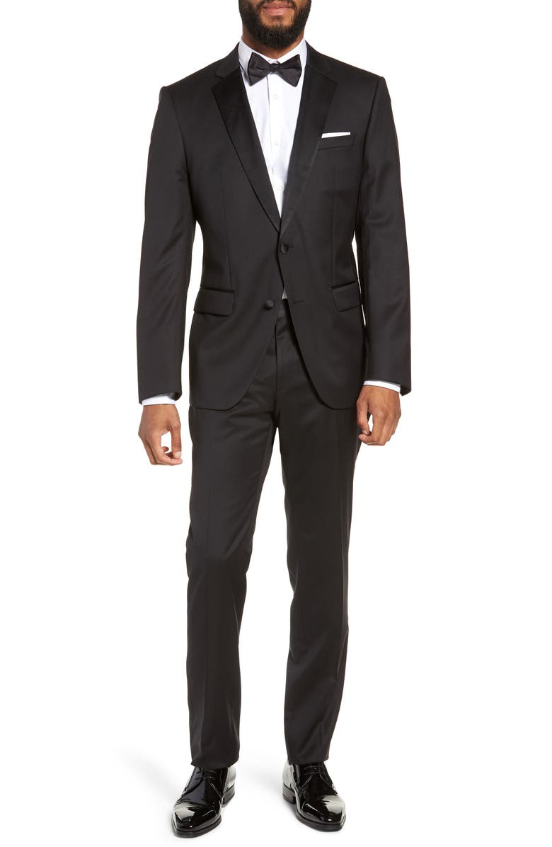 BOSS Halven/Gentry Slim Fit Wool Tuxedo, Main, color, 