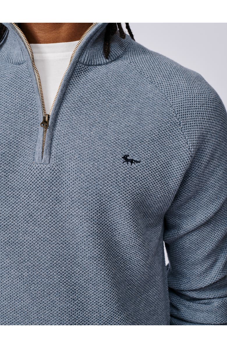 Aubin Owmby Long Sleeve Zip Neck Jumper, Alternate, color, Pale Bliue