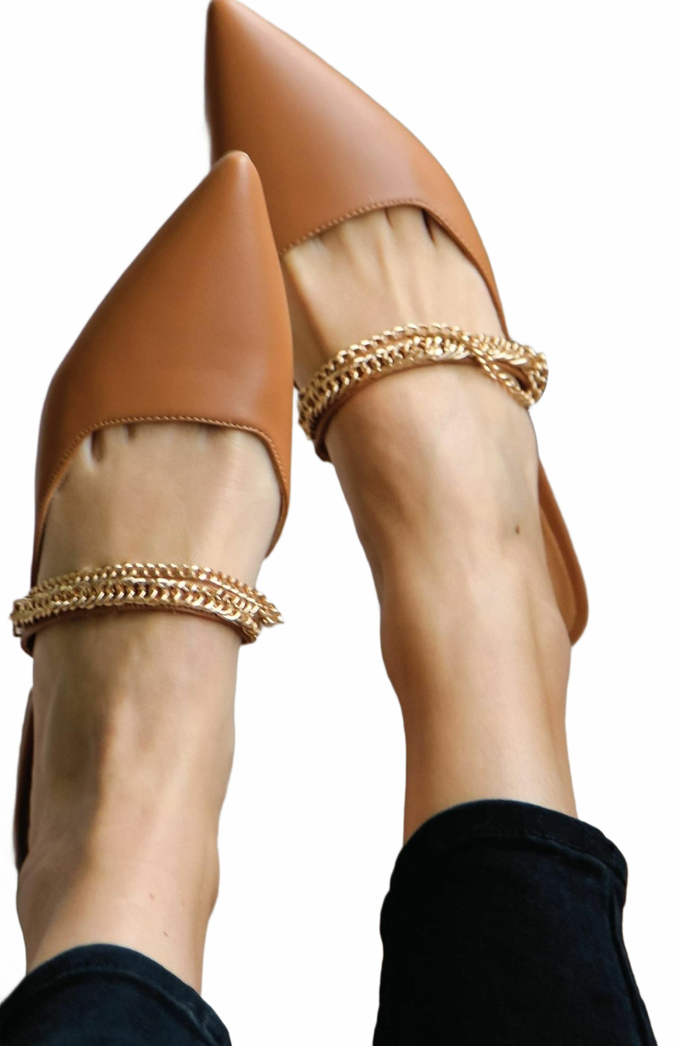 On The Go Leather Flat, Alternate, color, Camel