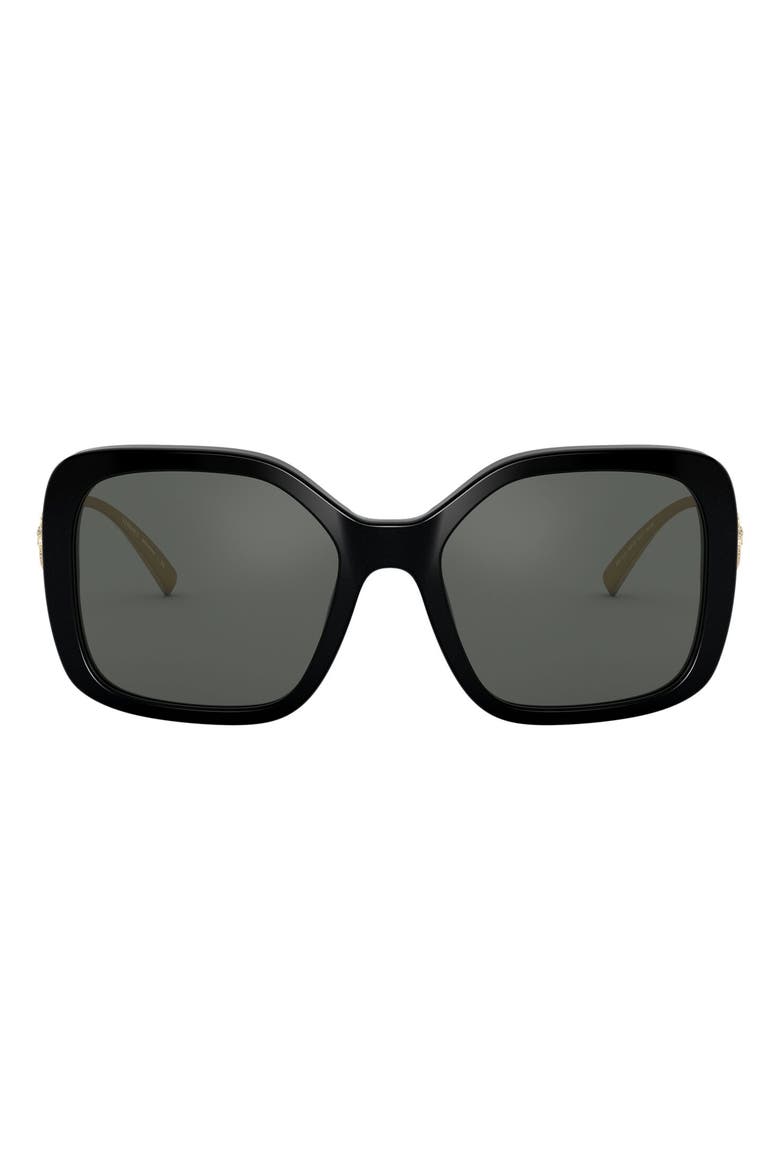 53mm Square Sunglasses, Main, color, BLACK/ GREY SOLID